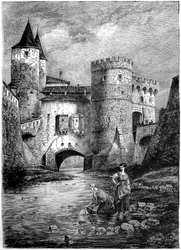 Německá brána Porte des Allemands, Metz, Francie, 16. století 1882-1884