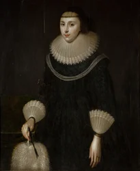 Portrét Dámy S Vějířem, 1600-1650.