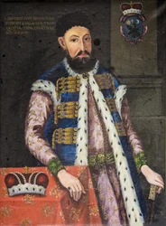 Portrét Constantina Brâncoveanu 1654-1714, prince z Valašska, 1696
