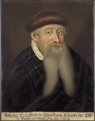 Portrét Johannese Gutenberga, počátek 17. století.