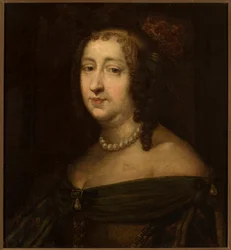 Portrét Marie Louise Gonzaga 1611-1667, polské královny, polovina 17.