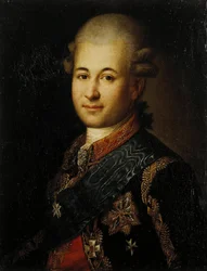 Portrét Semyona Zoricha 1745-1799, oblíbené Kateřiny Veliké, konec 18. stol.