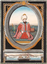 Portrét sultána Murada II 1404-1451