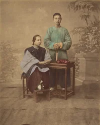 [Portrét čínského páru], 70. léta 19. století.