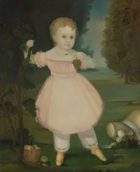 Portrét holčičky sbírající hrozny, 1840-50.