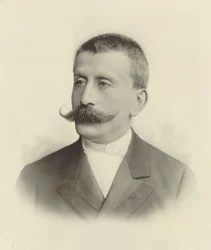 Portrét pianisty a skladatele Moritze Moszkowského 1854-1925.