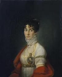 Portrét herečky a zpěvačky, hraběnky Praskovya Sheremetyeva Zhemchugova 1768-1803, raná