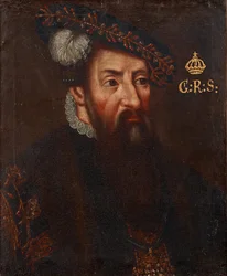 Portrét švédského krále Gustava I. 1496-1560, um 1700