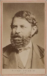 Portrét houslisty a skladatele Josepha Joachima 1831-1907, 70. léta 19. století.