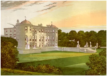 Powerscourt, hrabství Wicklow, Irsko, domov vikomta Powerscourta, c1880