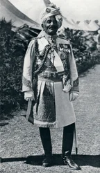 Pratap Singh 1845-1922, důstojník britské indické armády a maharádža, 1914