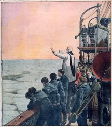 Modlitby na místě potopení Titaniku, 1912