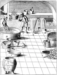 Příprava mědi a stříbra k legování pro výrobu mincí, 1683