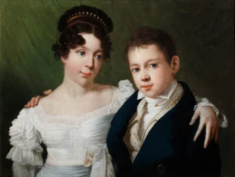 Pruská princezna Alexandrine 1803-1892 a princ Albert Pruský 1809-1872, 1810s