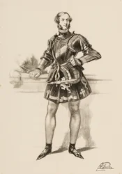 Výtisk Williama 2. hraběte z Craven v kostýmu nošeném na Eglinton Tournament 1839.