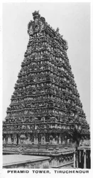 Pyramidová věž, Tiruchendur, Tamil Nadu, Indie, c1925