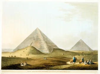 Pyramidy v Gíze, Egypt, 4. dynastie, Stará říše, 26. století před naším letopočtem 1801