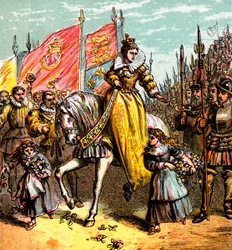 Přistoupení královny Alžběty, 1558, c1850