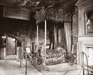 Queen Marys Bedroom v Holyroodhouse, Edinburgh, Skotsko, 1894.