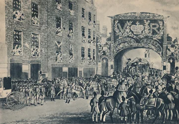 Queen Victorias Entrance To The City On Her Way To The Guildhall, 9. listopadu 1837, 1948.