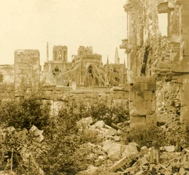 Katedrála v Remeši, Remeš, severní Francie, c1914-c1918