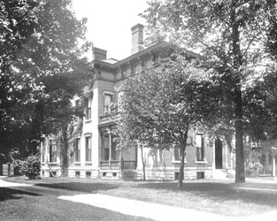 Rezidence bývalého prezidenta Harrisona, Indianapolis, Indiana, USA, c1900.