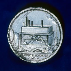 Rub pamětní medaile pro Josepha Priestleyho, anglického chemika, 1803