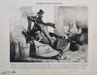 Předpisy Jockey Club of Paris: Každý člen Jockey Club musí mít Jockey..., 1800s.