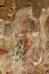 Ribelles. Kostel. Interiér. Apsida. Nástěnné malby. Detail. Románský.