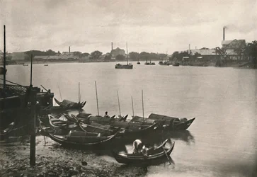 Rice Mills na Poozoondoung Creek, Rangún, 1900.