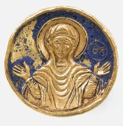 Prsten se smaltovaným rámečkem, byzantský styl 19. nebo 20. století 12.–13. století.