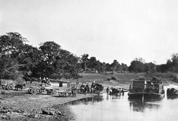Říční scéna, Rio Corrientes, Paraguay, 1911