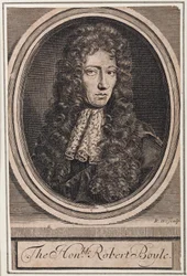 Robert Boyle, irský fyzik a chemik, c 1680