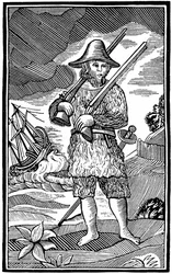 Robinson Crusoe, kapesní řez, 18. století 1964