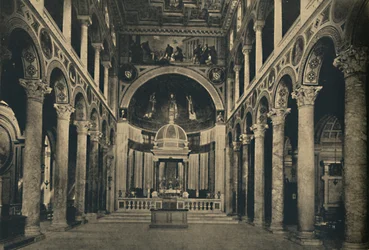 Roma - Bazilika sv. Anežky za hradbami na ulici Nomentana, 1910