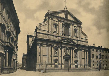 Řím - Fasáda kostela Gesu, Giacomo della Porta, 1910