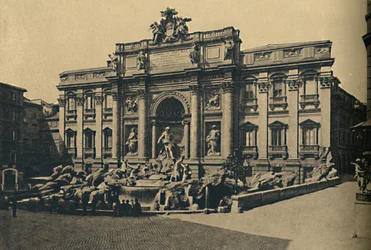 Roma - Fontána di Trevi, 1910