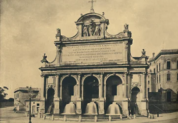 Roma - Fontána akvaduktu Pavla V., postavená podle návrhů Fontany v roce 1612, 1910
