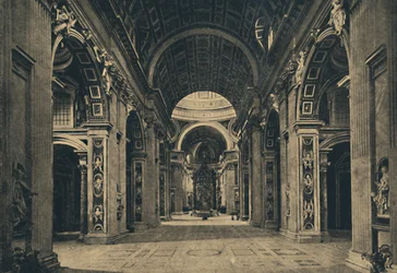 Roma - Interiér baziliky svatého Petra, 1910.