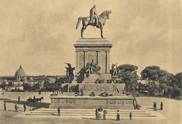 Řím - Janiculum Hill - Památník Garibaldi, Emilio Gallori, 1895, 1910