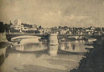 Řím - Ponte Garibaldi, 1910.