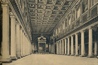Řím - S. Maria Maggiore. Hlavní loď,, 1910.