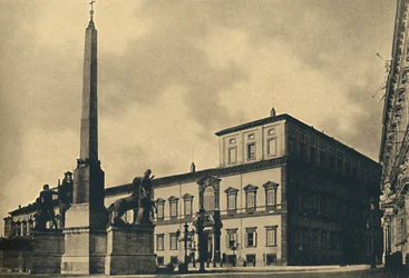 Roma - Kvirinálský palác a fontána, 1910.