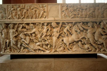 Římský sarkofág s legendou o Seléně a Endymionovi, 230-235 n.l