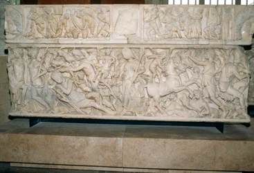 Římský sarkofág s legendou o Seléně a Endymionovi, 230-235 n.l