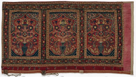 Královský kulatý stan vyrobený pro stěnový panel Muhammada Shaha se třemi panely A, 1834-1848.