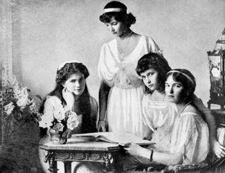 Ruské královské dámy, vojenská nemocnice Carkoe, 1914
