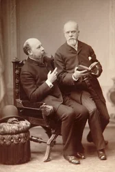 Ruský umělec Pavel Shukovsky a historik Alexander Onegin, Weimar, Německo, konec 19. století.