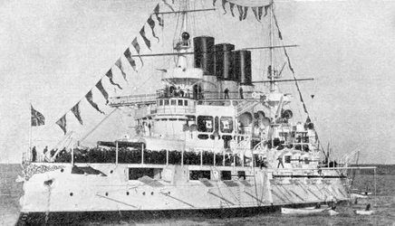 Ruská bitevní loď Retvisan, rusko-japonská válka, 1904-5