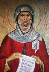 Svatý Antonín. Ortodoxní kostel Saint-Antoine-le-Grand Saint-Laurent-en-Royans Francie